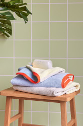 Malý bavlněný ručník Hübsch Block 50 x 100 cm