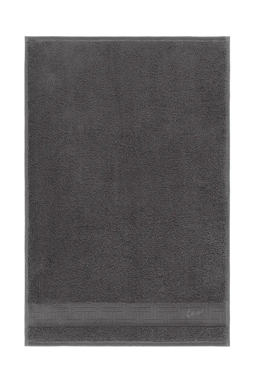 Malý bavlněný ručník Kenzo K Weave Gris 55 x 100 cm