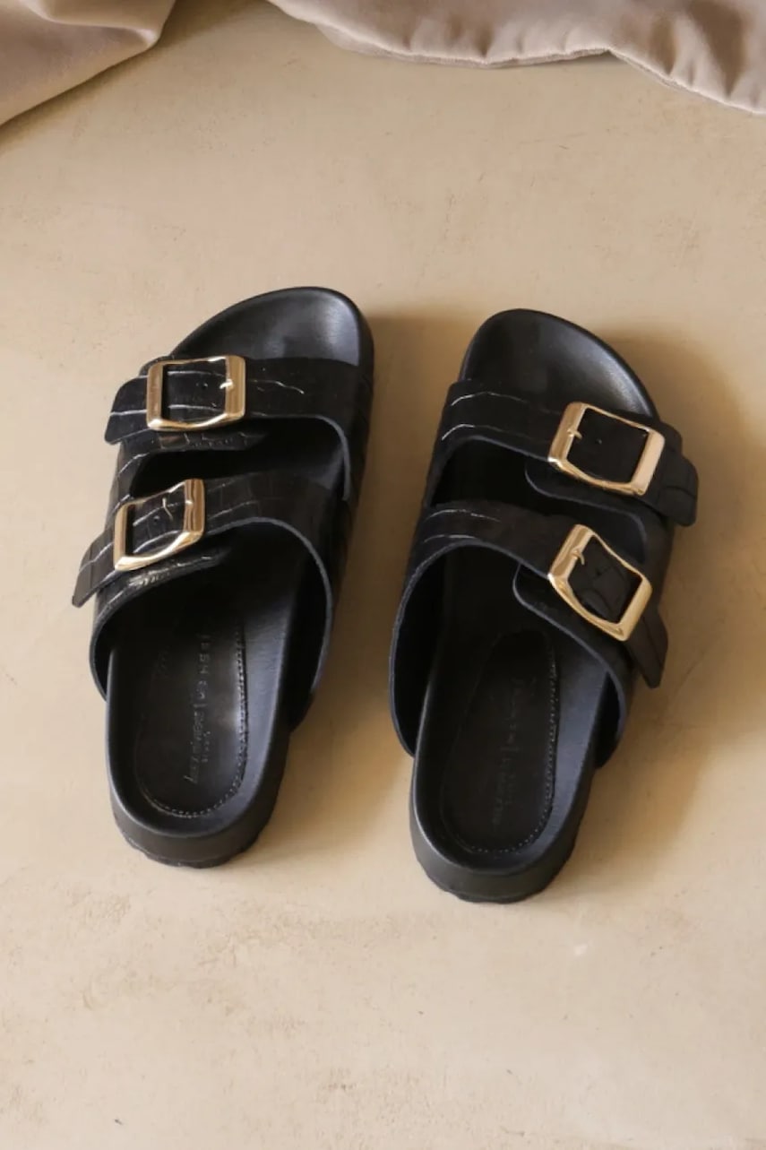 Manebi  Kožené pantofle  Traveler Nordic Sandals
