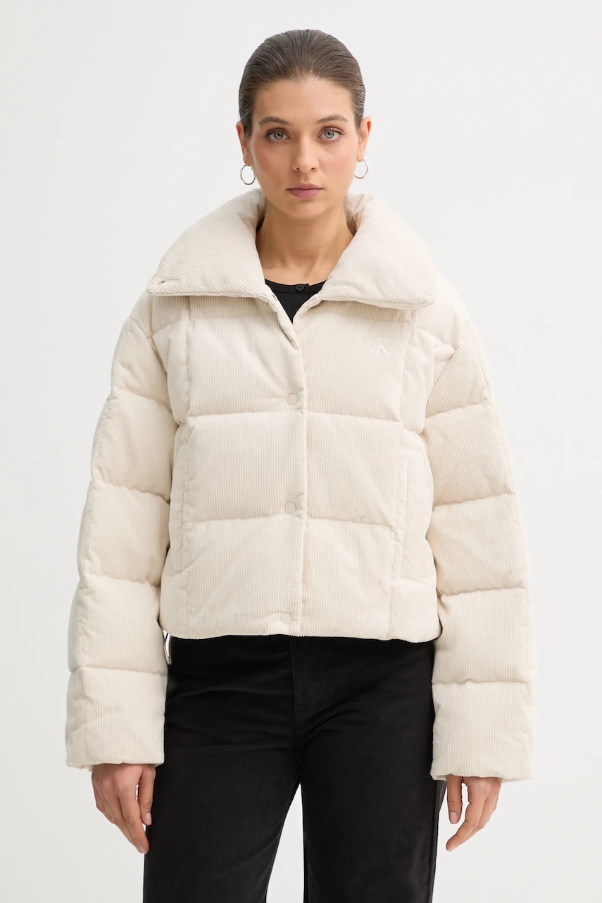 Manšestrová péřová bunda Calvin Klein Jeans