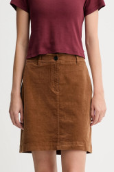 Manšestrová sukně Marc O'Polo hnědá barva, mini, pouzdrová, M08103420087