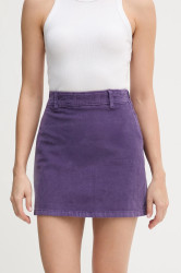 Manšestrová sukně United Colors of Benetton fialová barva, mini, 41ULD005B