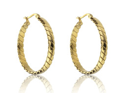 Marc Malone Elegantní kruhové náušnice Stella Gold Earrings MCE23014G