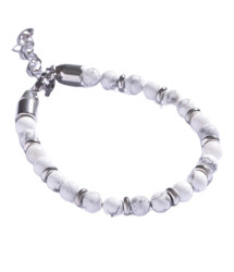 Marc Malone Pánský korálkový náramek s howlitem MCGB5006