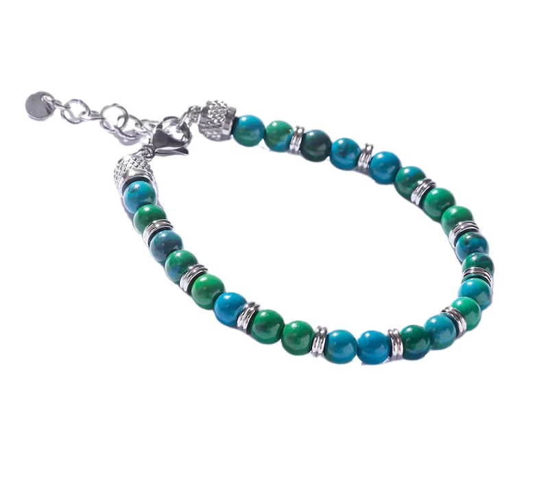 Marc Malone Pánský korálkový náramek s umělým chryzokolem MCGB5014