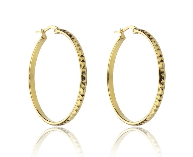 Marc Malone Pozlacené kruhové náušnice Addison Gold Earrings MCE23017G
