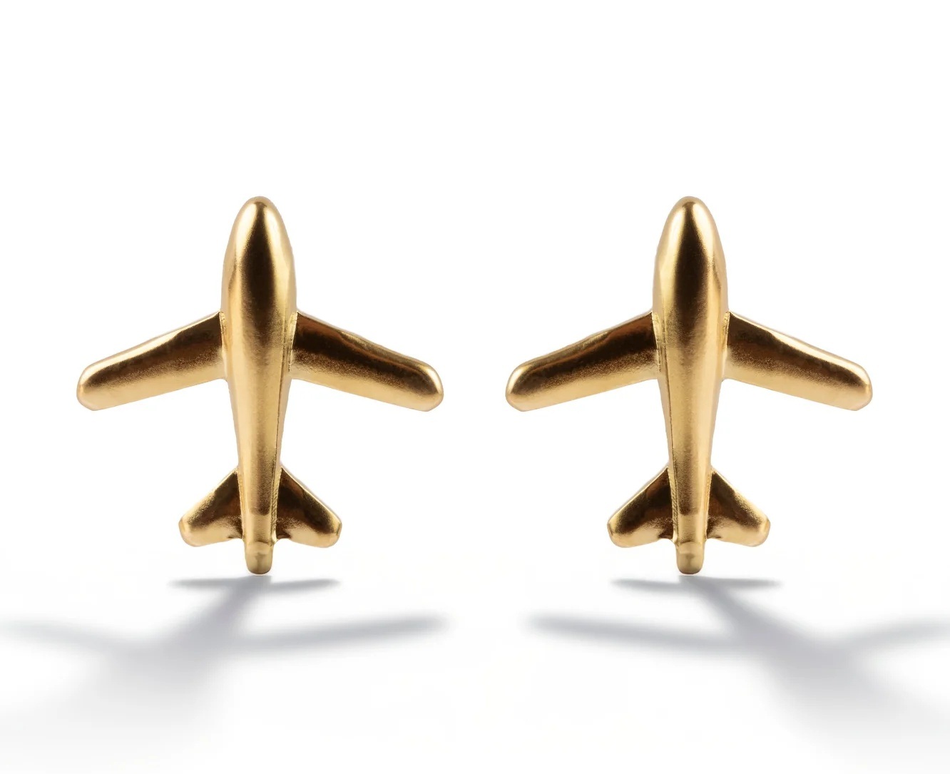 Marc Malone Pozlacené náušnice Letadla Solan MCE250302G