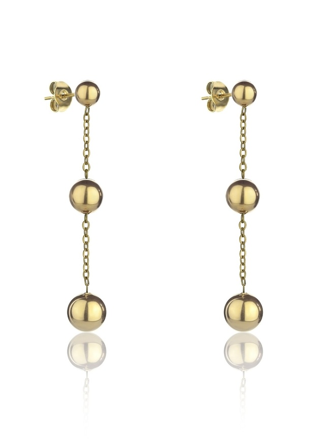 Marc Malone Pozlacené visací náušnice Alison Gold Earrings MCE24001G