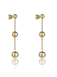 Marc Malone Pozlacené visací náušnice Alison Gold Earrings MCE24001G