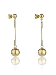Marc Malone Pozlacené visací náušnice Amanda Gold Earrings MCE24002G
