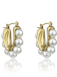 Marc Malone Půvabné perlové náušnice Angel White Earrings MCE24023G