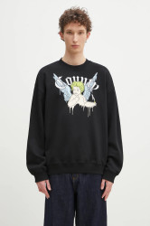 Marcelo Burlon  Bavlněná mikina  County Angel Boxy Crewneck Black Multico