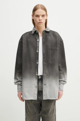Marcelo Burlon  Džínová košile  Gradient Denim Overshirt Black White