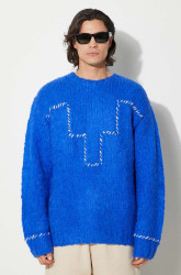 Marcelo Burlon  Svetr z vlněné směsi  Cross Block Knit Comfort Crew