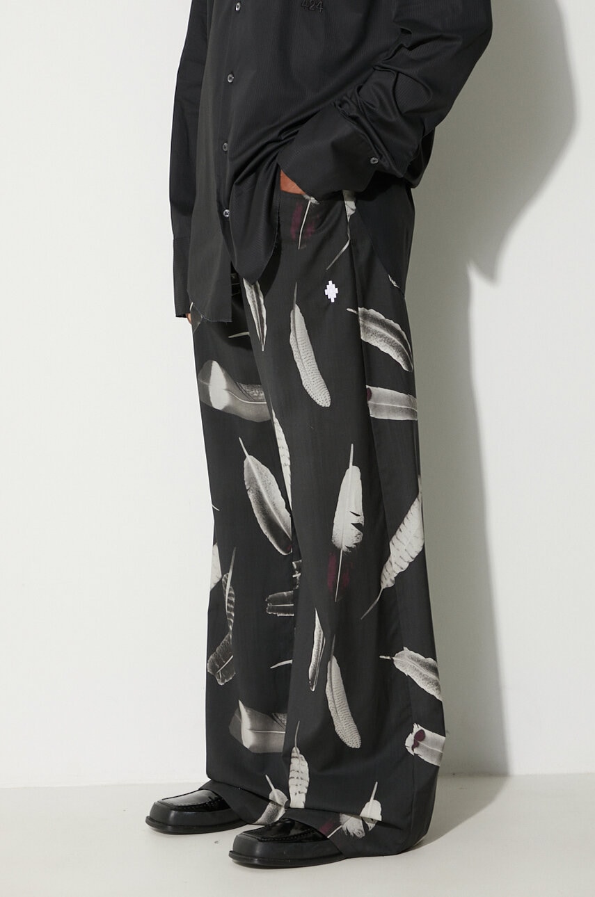 Marcelo Burlon  Vlněné kalhoty  Aop Wind Feathers