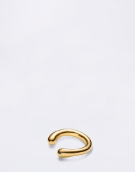 Maria Black Curl Ear Cuff Medium Gold Gold