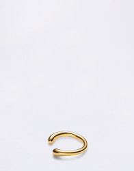 Maria Black Curl Ear Cuff Small Gold Gold