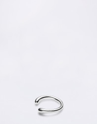 Maria Black Curl Ear Cuff Small Silver Silver