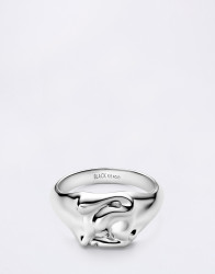 Maria Black Rabbit Mini Signet Ring Silver Silver 50