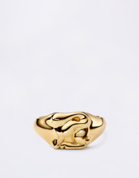 Maria Black Swan Mini Signet Ring Gold Gold 50