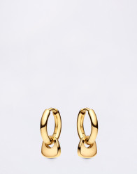 Maria Black Tote Mini Huggie Gold PAIR Gold