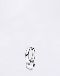 Maria Black Tote Mini Huggie Silver Silver