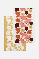 Marimekko  sada kuchyňských utěrek s přídavkem lnu 43 x 70 cm
