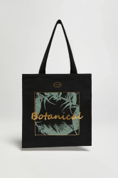 Marisse Black Shopper Bag With Inscription