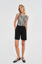 Marisse Black Shorts With Pockets