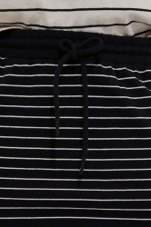 Marisse Cotton Striped Skirt L-Sc-3710 Black_L.Beige