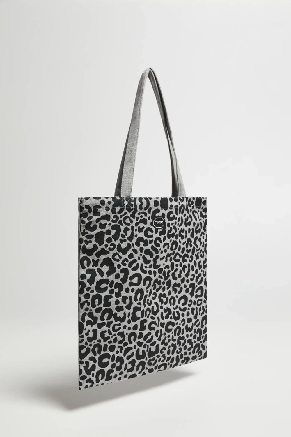 Marisse Gray Animal Print Shopper Bag