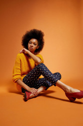 Marisse Printed Trousers Z-Sp-3010 Navy