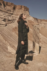 Marisse Quilted Hooded Jacket Black