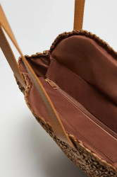 Marisse Round Brown Bag