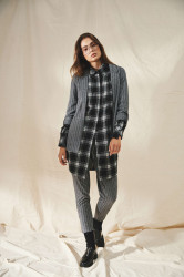 Marisse Shirt Dress With Tie Z-Su-3615 Black
