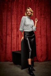 Marisse Sweater With Puffy Sleeves