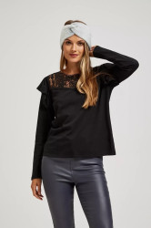 Marisse Warm Knitted Headband Gray