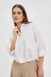 Marisse White Cotton Shirt