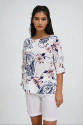 Marisse White Viscose Shirt