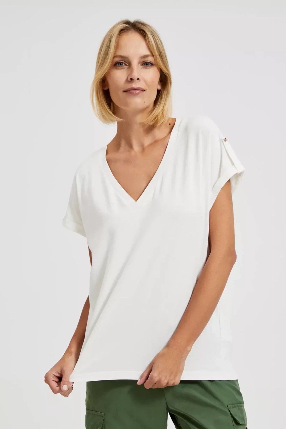 Marisse Women's Blouse L-Ts-4310 Off White