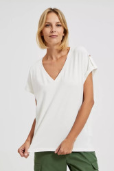 Marisse Women's Blouse L-Ts-4310 Off White