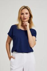 Marisse Women's Blouse L-Ts-4419 Navy