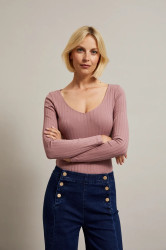 Marisse Women's Blouse Z-Ts-4519 Dusty Pink