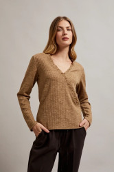 Marisse Women's Blouse Z-Ts-4521 Beige