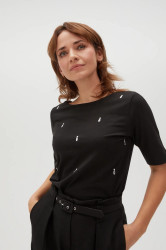 Marisse Women's Blouse Z-Ts-4537 Black