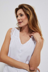 Marisse Women's Shirt L-Ko-3762 White