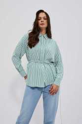 Marisse Women's Shirt L-Ko-4014 White_Green