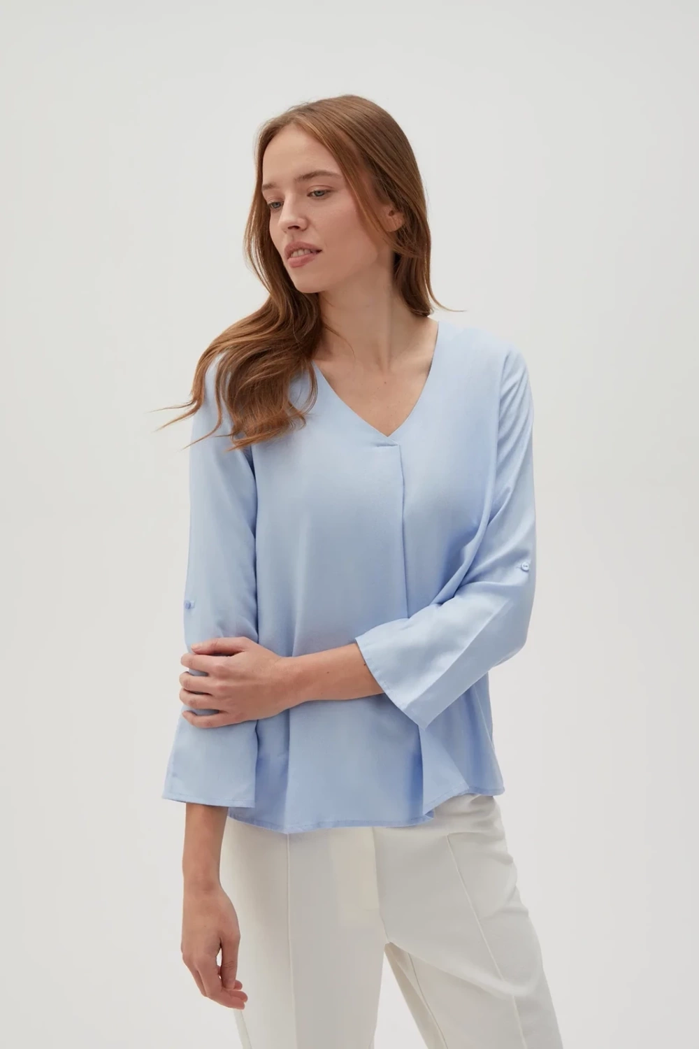 Marisse Women's Shirt L-Ko-4612 L.Blue