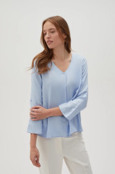 Marisse Women's Shirt L-Ko-4612 L.Blue