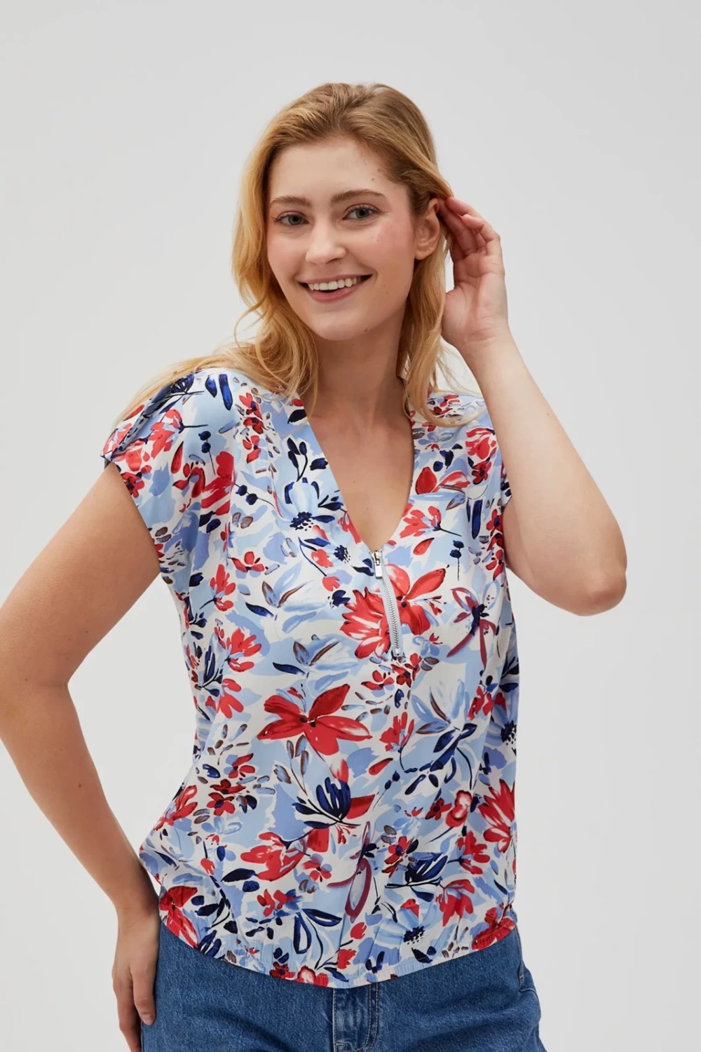 Marisse Women's Shirt L-Ko-4618 Blue
